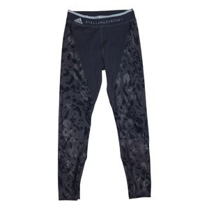 Adidas Stella McCartney Gray Leopard Print Parley Leggings Size Small